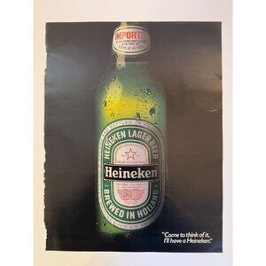 Vintage 1986 Heineken Beer Advertisement Print Ad